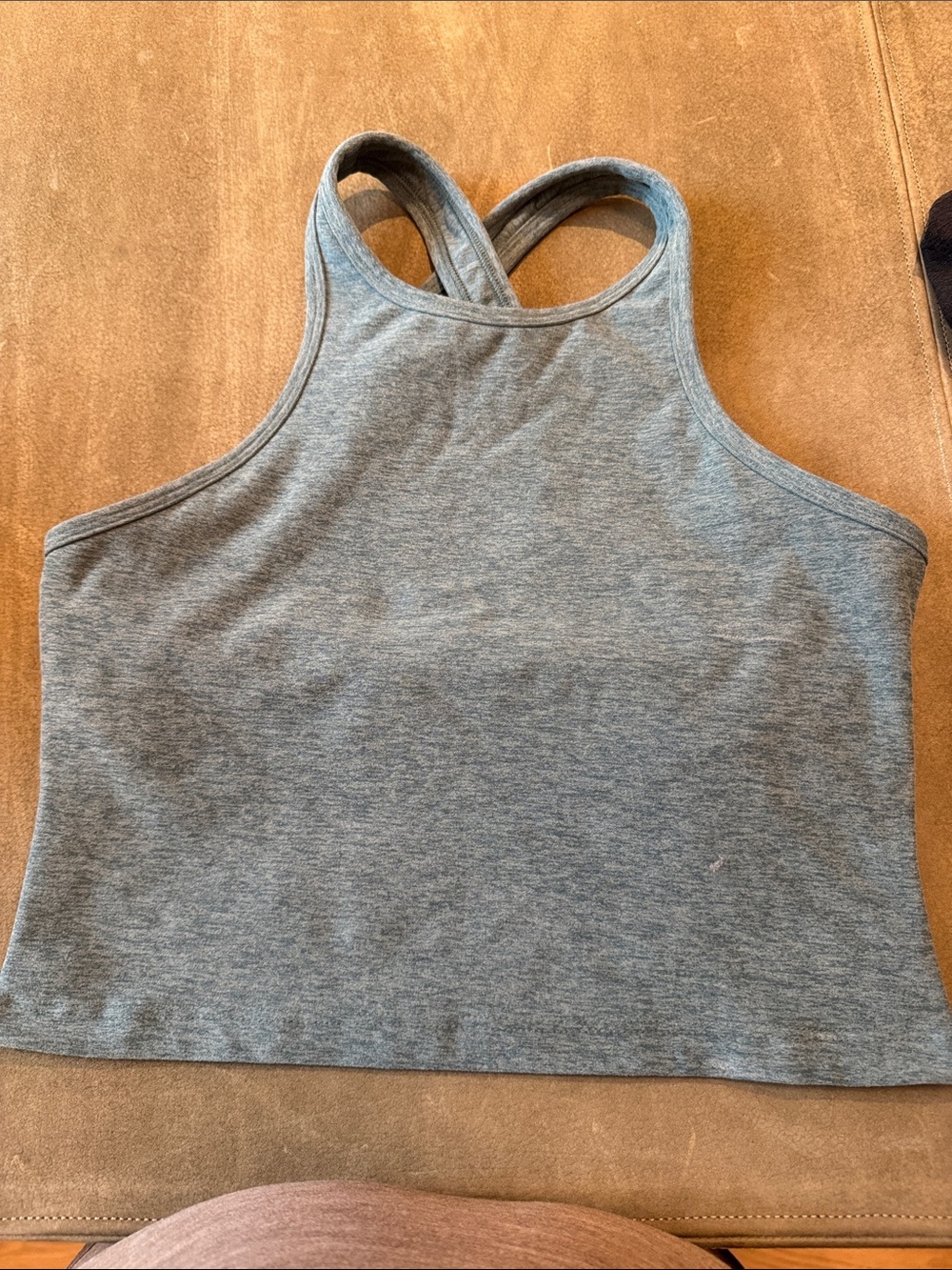 Beyond yoga Sage heathered Racerback Cropped Tank Top